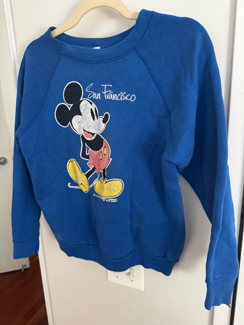 VINTAGE Disney Mickey Mouse San Francisco Sweatshirt - Blue - Picture 3 of 6
